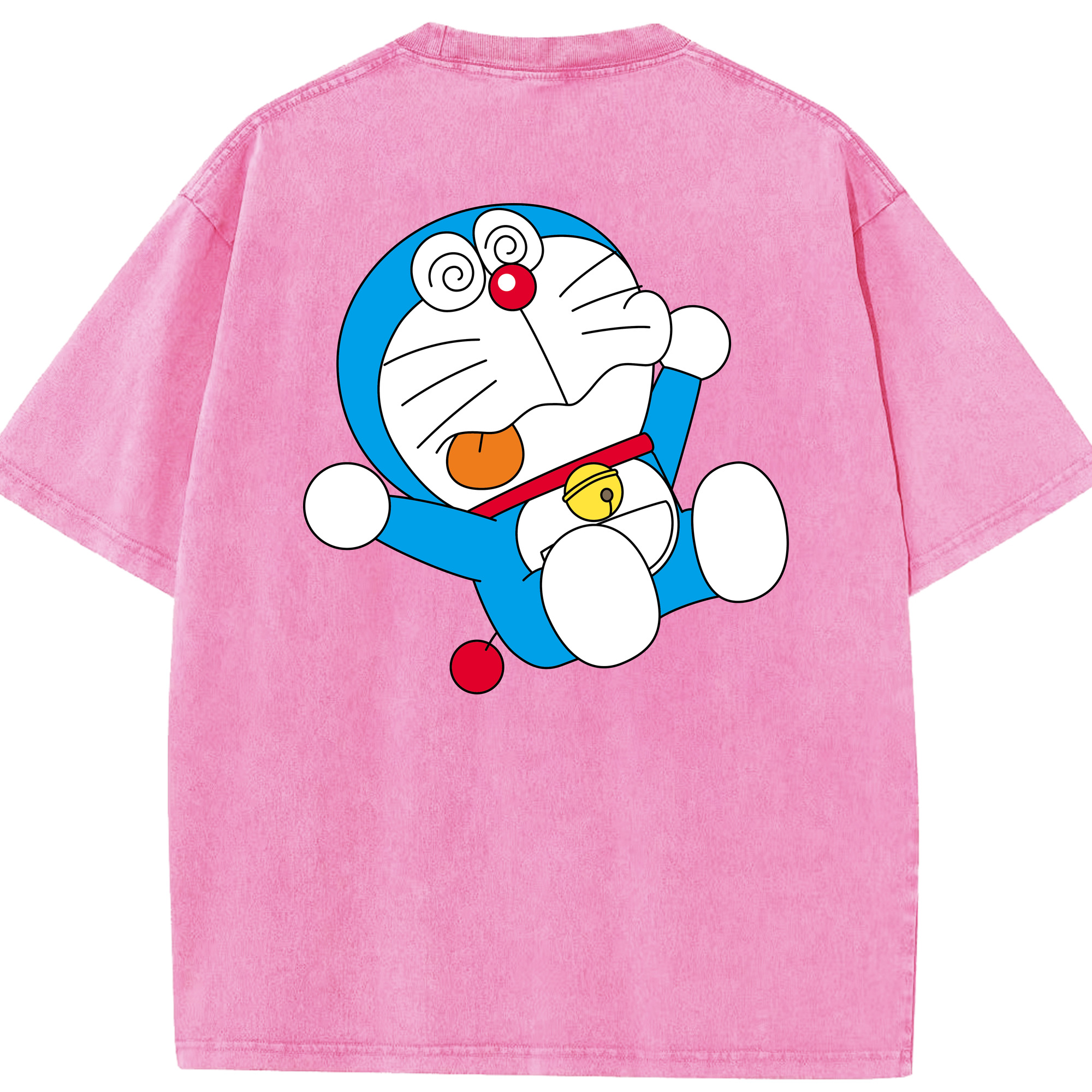 （画像用） ドラえもん Doraemon 綿100% ヴィンテージ風 半袖Tシャツ（背面プリント）